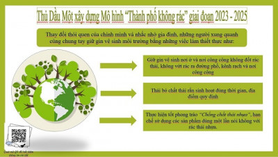 Trường Mầm non Tuổi Ngọc tuyên truyền mô hình "Thành phố không rác" trên điạ bàn thành phố Thủ dầu Một