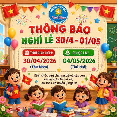 THÔNG BÁO NGHỈ LỄ 30/4 - 1/5