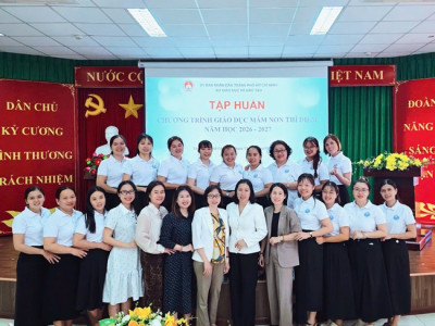 TRƯỜNG MẦM NON TUỔI NGỌC THAM GIA TẬP HUẤN CHƯƠNG TRÌNH GIÁO DỤC MẦM NON THÍ ĐIỂM NĂM HỌC 2026 - 2027
