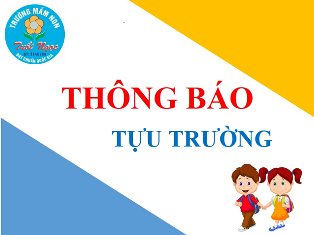 Trường Mầm non Tuổi Ngọc thông báo tựu trường