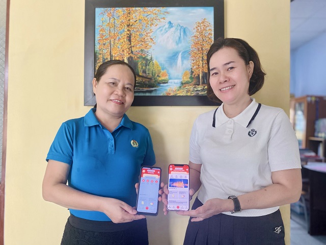 Viên chức, nhân viên trường Mầm non Tuổi Ngọc kích hoạt định danh điện tử mức 2
