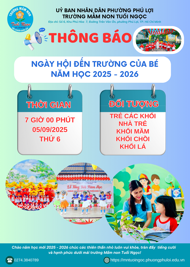 THÔNG BÁO KHAI GIẢNG NH 2025 2026
