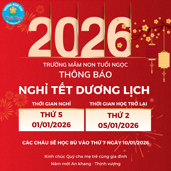 THÔNG BÁO NGHỈ TẾT DƯƠNG LỊCH 2026