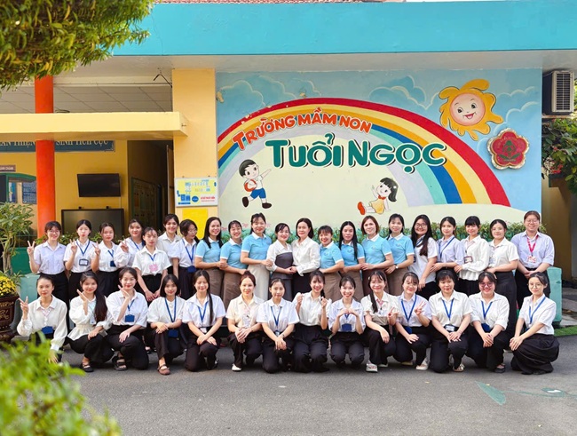 TRƯỜNG MẦM NON TUỔI NGỌC ĐÓN SINH VIÊN THỰC TẬP SƯ PHẠM TRƯỜNG ĐẠI HỌC THỦ DẦU MỘT