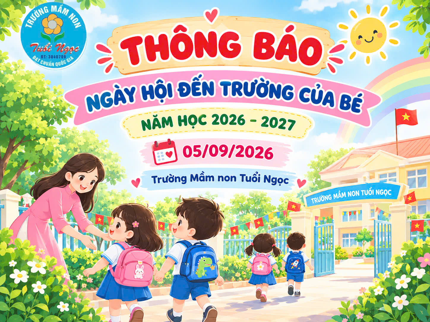 THÔNG BÁO NGÀY HỘI ĐẾN TRƯỜNG CỦA BÉ NĂM HỌC 2026 - 2027